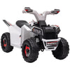 6V Children Battery Operated Car with Forward Backward, Wear-Resistant Wheels for Ages 18-36 Months, White