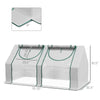 6' x 3' x 3' Portable Greenhouse, Garden Hot House with Two PE/PVC Covers and 2 Roll Up Windows, Clear