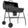 Barrel Charcoal BBQ Grill Barbecue Smoker with 420 sq.in. Cooking Area, Wheels, Ash Catcher, Black
