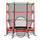 5.3FT Kids Trampoline with Safety Enclosure, for 3-10 Years Old, Indoor & Outdoor Use, Red