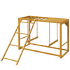 Chicken Activity Play with Swing Set, Wooden Chicken Coop Accessory with Multiple Chicken Perches & Hen Ladder, Yellow