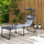 Adjustable Folding Chaise Lounge with 4-position Backrest, Sun Roof, Head Pillow for Patio, Balcony, Outdoor, Gray