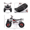 6V Children Battery Operated Car with Forward Backward, Wear-Resistant Wheels for Ages 18-36 Months, White
