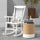 Porch Rocker Chair, 350 lbs. Wooden Outdoor Rocking Chair with High Back for Garden, Patio, Balcony, White