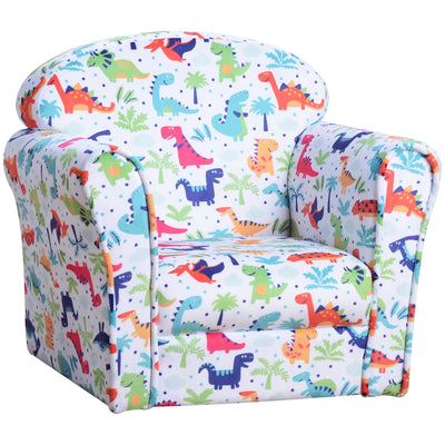 Kid's Sofa Armchair with Dinosaur Design and Thick Padding