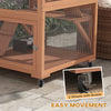 Catio, Outdoor Cat Enclosure House on Wheels with Hammock, Orange