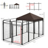9.3' x 4.6' Dog Kennel Outdoor with  Exercise Pen, Puppy Playpen with Water-resistant UV Protection Canopy, for Medium & Large Dogs