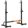 Adjustable Squat Rack, Barbell Rack with Dip Station and Push Up Stand, Multi-Function Weight Lifting for Home Gym