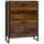 Shoe Cabinet with 2 Flip Doors, Slim Shoe Cupboard with Divider & Compartment, Entryway Shoe Organizer Unit, Rustic Brown