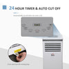 7000BTU Portable Air Conditioner with Remote Controller, Fan Modes, 24-Hour Timer and Automatically Cut Off, White