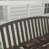 46" Outdoor Garden Bench, Metal Bench, Steel Slatted Frame Furniture for Patio, Park, Porch, Lawn, Yard, Deck, Brown