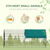 73" Small Animal Playpen with Roof for Rabbits, Chicken, Chinchillas