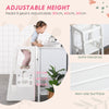 Toddler Tower with Adjustable Platform, Toddler Kitchen Stool Helper with Anti-slip Mat, Step Stool for Kitchen, Bathroom, Bedroom, White