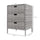 Patio PE Rattan Storage Cabinet, Wicker Pool Caddy Organizer, Outdoor Towel Rack for Pool with 3 Drawers, Gray