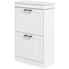 Shoe Cabinet with 2 Flip Drawers, Freestanding Shoe Cabinet Organizer for 10 Pairs, Narrow Shoe Organizer for Entryway, Hallway, White