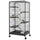 5-Level Small Animal Cage for Rabbit, Pet Mink & Chinchilla w/ Removable Tray, Ramp, Water Bottle & Food Dish, Small Pet Cage for Indoor, Black