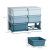 Kids Toy Storage Organizer with 6 Drawers, 3 Tier Kids Storage Units, Toy Organizer for Nursery Playroom Kindergarten for Toddlers, Blue