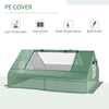 71" x 55" x 32" Mini Greenhouse, Small Greenhouse Outdoor Flower Planter Hot House with Zipper Windows and Door, Green