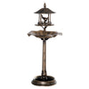 3-in-1 Garden Bird Bath Bowl Pedastal with Bird Feeder, Large Water Basin, & Underneath Flower Planter