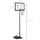 Portable Freestanding Basketball Hoop Stand 5.5ft-7.5ft Adjustable Transparent Backboard Basketball Hoop with Wheels For Teenage Player