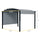 11' x 11' Outdoor Retractable Pergola Canopy for Backyard, Gray