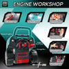 Kids Truck Engine Toy Mechanic Toys,Includes 61 Pieces, Steering Wheel, Horn, Light, RC Car Key, for 3-5 Years Old Teal