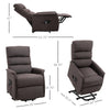 Lift Chair Recliner, Power Lift Recliner for Elderly with Remote Control and Linen Fabric Upholstery, Electric Power Lift Chair, Brown