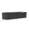 4.9 x 2 x 1ft Galvanized Raised Garden Bed Kit, Metal Planter Box with Safety Edging, Dark Gray