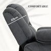 Overstuffed Power Lift Recliner Chair with Vibration Massage and Heat, Side Pockets, Pocket Spring for Comfort-Seeking Adults – Gray
