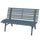 Outdoor Bench Patio Bench, Aluminum Lightweight Park Bench with Slatted Seat for Lawn, Park, Deck, Blue