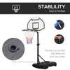 Height Adjustable Basketball Hoop, Portable Basketball Stand, 30" Backboard, Indoor Outdoor Goals Set for Kids Youth Adults