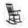 Porch Rocker Chairs Set of 2, 350 lbs. Wooden Outdoor Rocking Chairs with High Back for Garden, Patio, Balcony, Black