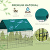 87" Small Animal Playpen with with Roof for Rabbits, Chicken, Chinchillas for Indoor/Outdoor Use, Green