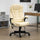 Heated Massage Office Chair, Heated Reclining Desk Chair with 6 Vibration Points, Armrest and Remote, Beige