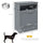 Pet Feeder Station Storage Cabinet, Dog Food Storage Container with Dog Raised Bowls and Hanger for Feeding & Watering Supplies, White