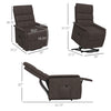 Electric Power Lift Recliner Chair Sofa with Massage & Vibration for Living Room Bedroom Office, Brown