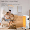 Electric Space Heater, Freestanding 161 Sq. Ft. Heater with 3 Modes, Timer, and Remote, 1500 W, White