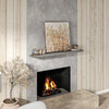 72"  Fireplace Mantel, Floating Farmhouse Solid Fir Wood Shelf, Handmade Heavy Duty Wall Mounted Shelf, with Metal Bracket, Rustic Gray