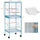 55" 2 In 1 Bird Cage Aviary Parakeet House for finches, budgies with Wheels, Light Blue