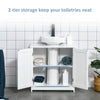 Bathroom Vanities, Bathroom Sink Cabinets with U-Shape Cut-Out and Adjustable Internal Shelf, White