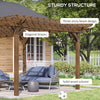 20' x 12' Outdoor Pergola, Wood Gazebo Grape Trellis with Stable Structure for Garden, Patio, Backyard, Deck