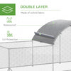 21.7' x 6.2' Chicken Run with Weather-Resistant Cover for 12-14 Chickens, Silver