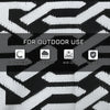 Reversible Outdoor Rug Carpet RV Camping Rugs with Carry Bag, 8' x 10', Black & White Chain