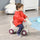2 in 1 Rocking Horse & Sliding Car for Indoor & Outdoor Use, Grey and Green