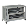 Hamster Cage with Triple Ladders and Double Huts, Big Small Animal Cage, Wheels, Pull-out Tray, Light Grey