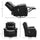 PU Leather Massage Recliner Chair, Swivel Rocker Sofa with Remote Control, Footrest, Padded Seat for Living Room, Bedroom, Black