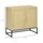 Sideboard Cabinet with Rattan Doors, Adjustable Shelf, Metal Base, Storage Cabinet for Living Room, Bedroom, Kitchen,