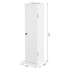 Small Bathroom Storage 26" Modern Country Vertical Bathroom Storage Cupboard Cabinet Narrow Bathroom Cabinet White