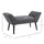 Modern Button Tufted Sitting Bench/Accent Fabric Upholstered Ottoman for Bedroom or Living Room  Charcoal Grey