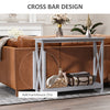 2-Tier Bench Sofa Console Table with Underneath Storage Shelf for the Entryway  Living Room  & Hallway  Grey
